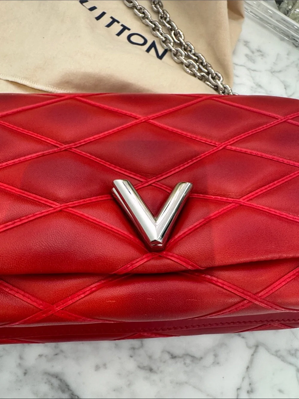 Louis Vuitton GO-14 Handbag Malletage Leather PM